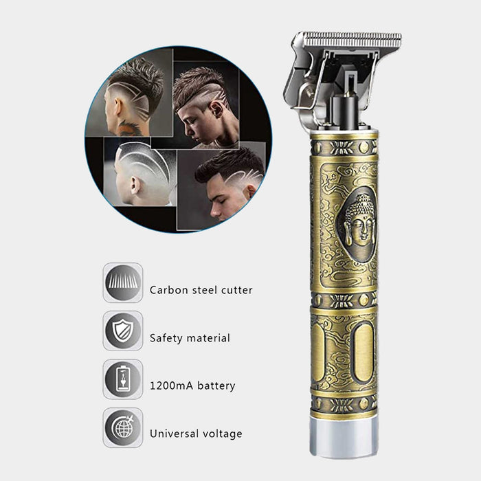 Trimmer with carbon steel cutter and 1200 mAh battery