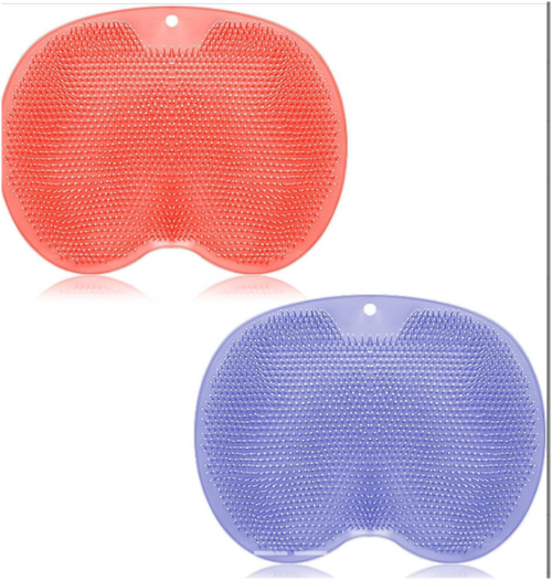 Silicone back and foot scrubber in two colours