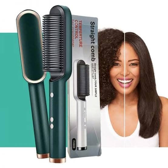 Straight hair comb for straight or curly styles