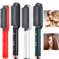 Hair straightener comb heated straightening brush